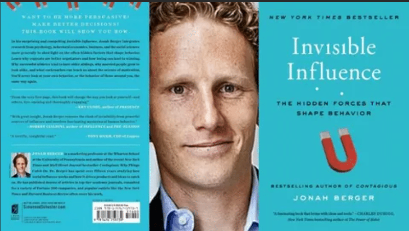 invisible influence kitabı ve yazarının fotoğrafı