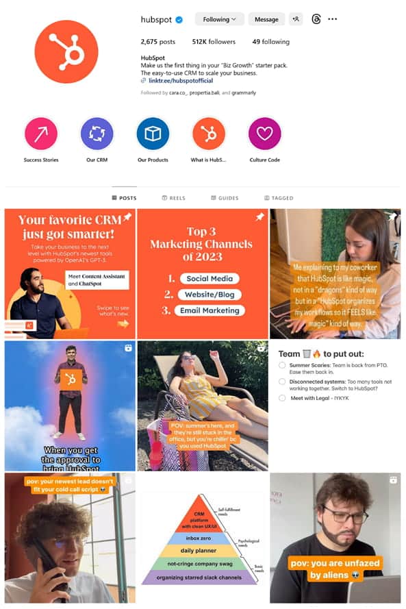 Hubspot instagram kampanyası